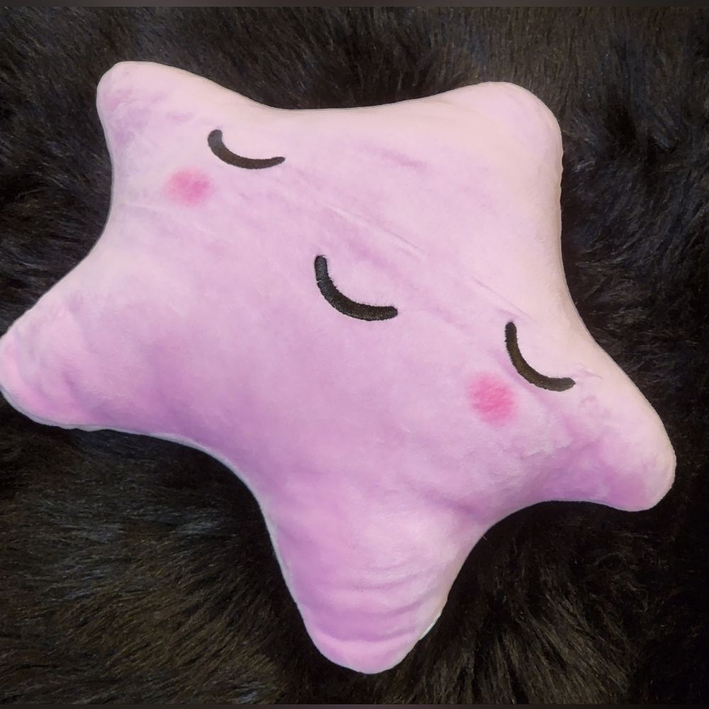 Purple Plush Star Pillow